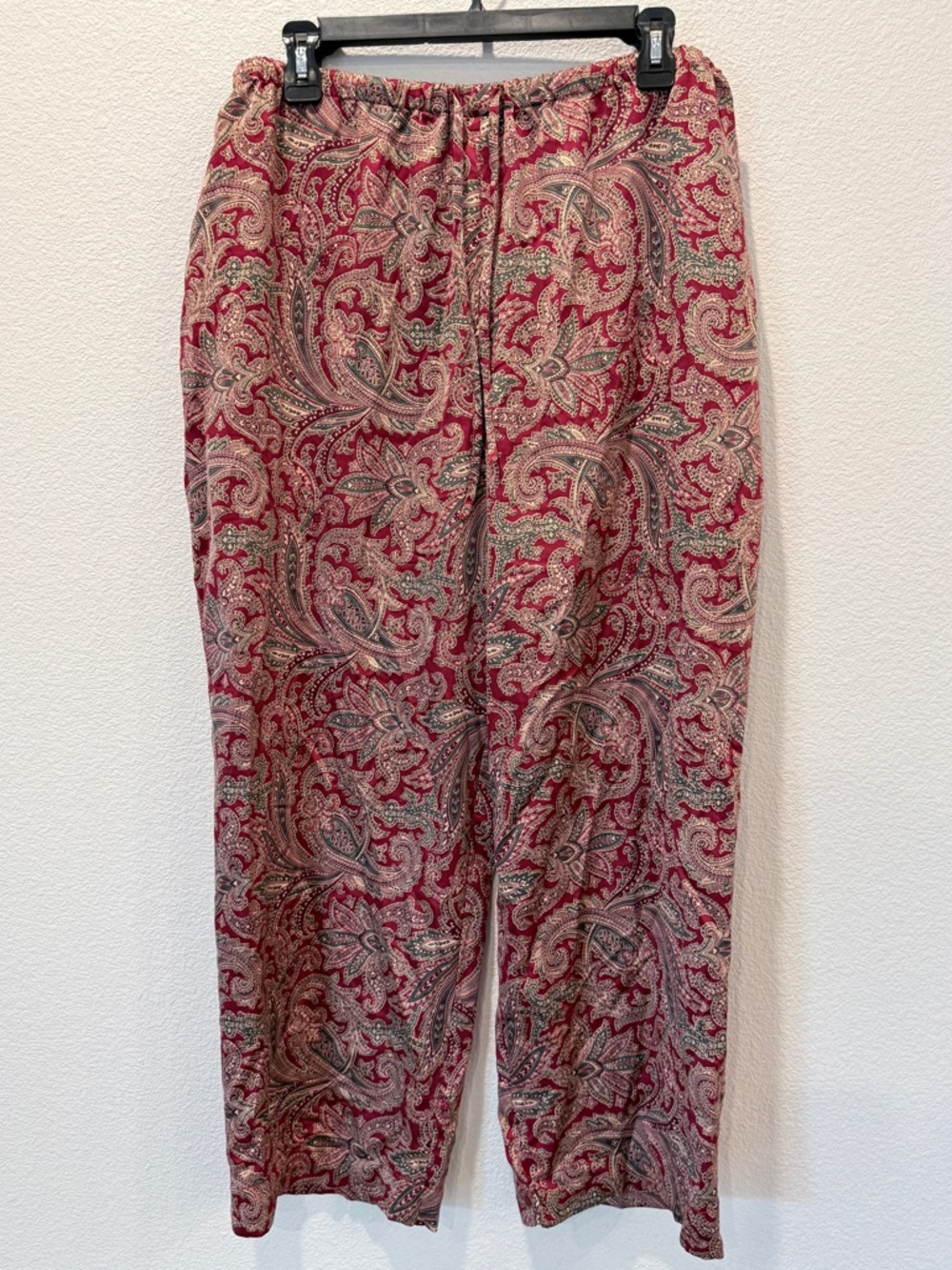 Lauren Ralph Lauren Paisley Pajama Set XL Old Money Dark Academia Luxe Lounge - Picture 8 of 14